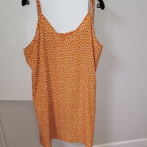 SHEIN Curve Orange and White Floral Dress